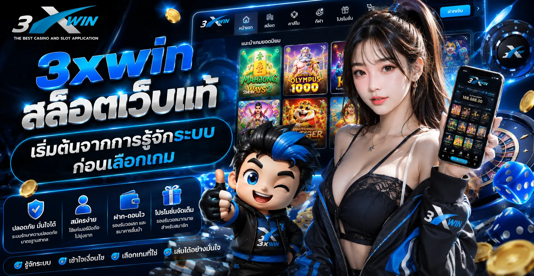 3xwin สล็อตเว็บแท้ เริ่มต้นจากการรู้จักระบบก่อนเลือกเกม